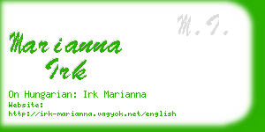 marianna irk business card